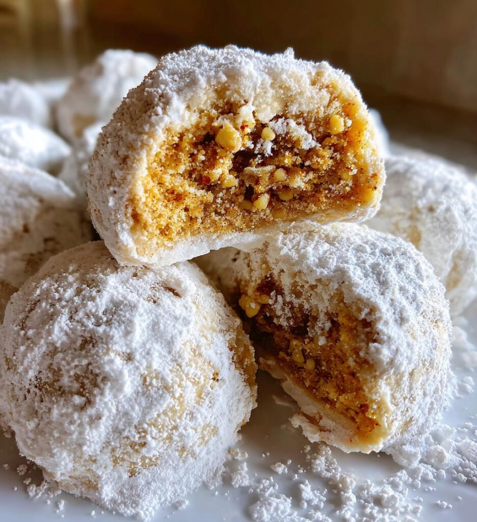 Gingerbread Snowball Cookies