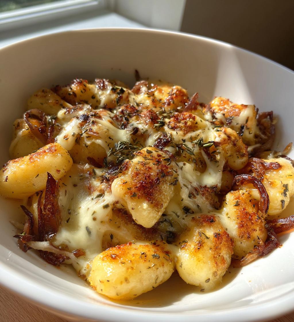 Gnocchi with Caramelized Onions and Gruyère