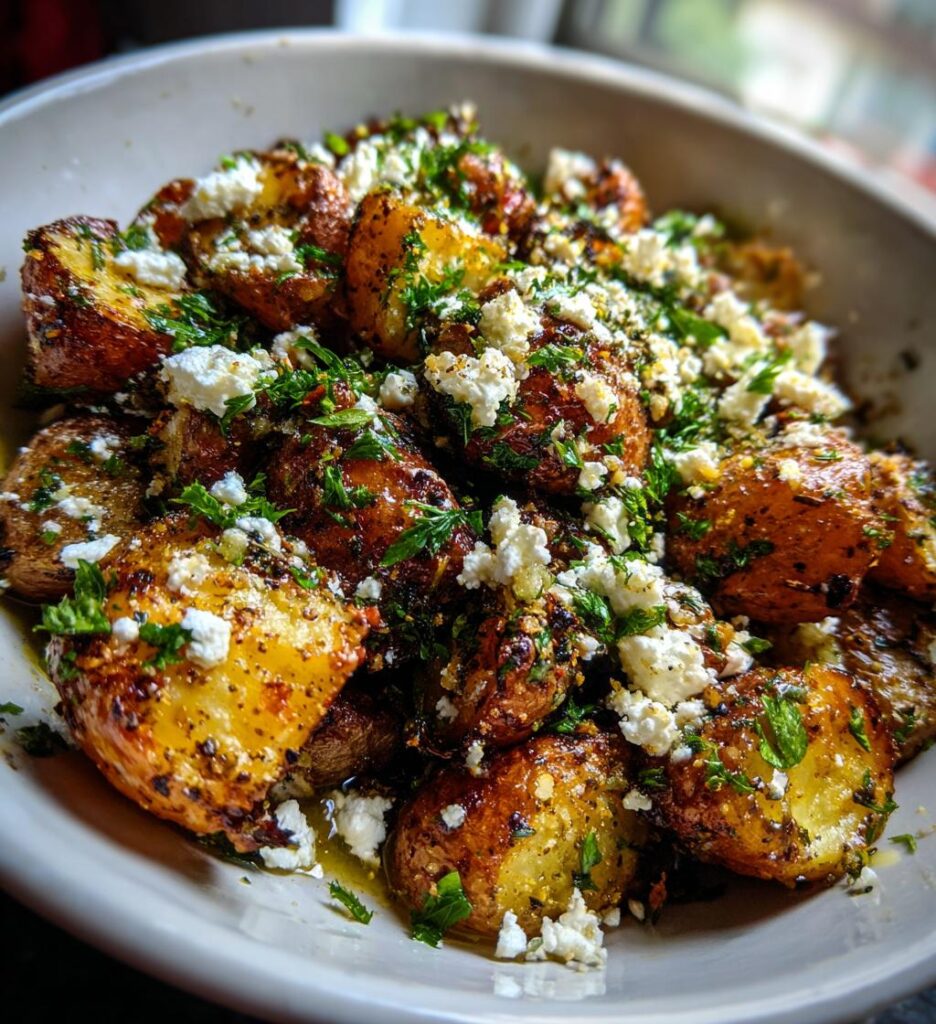 Greek Feta Roast Potatoes