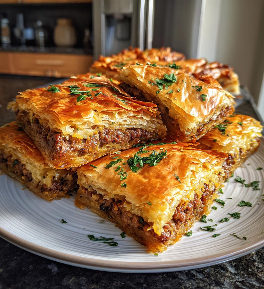 Greek Phyllo Meat Pie