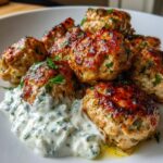 Greek Turkey Meatballs With Tzatziki Sauce