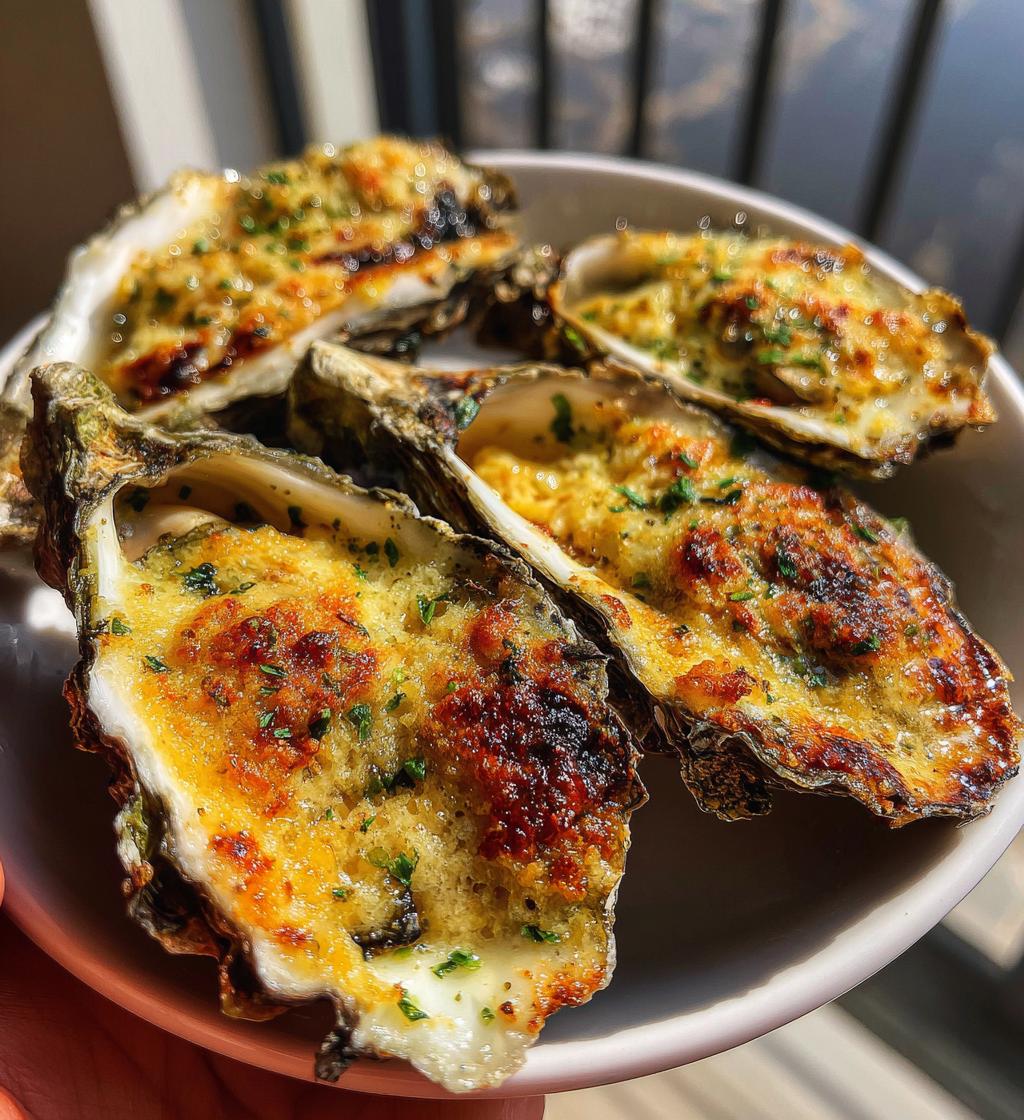 Grilled Parmesan Garlic Oysters - detail 1