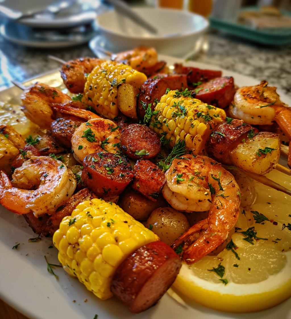 Grilled Seafood Boil Skewers - detail 1