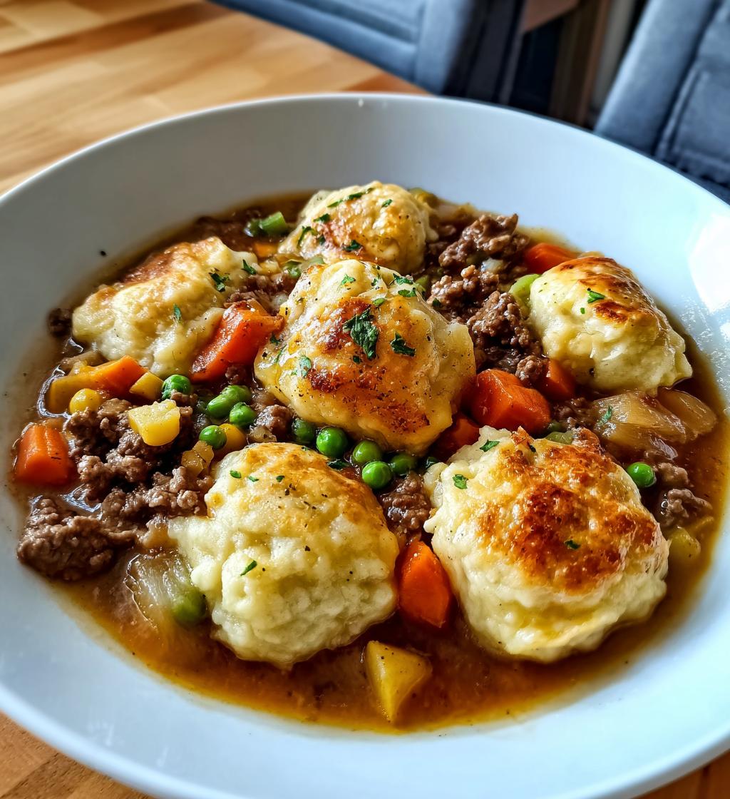 Ground Beef and Dumplings Comfort Food - detail 1