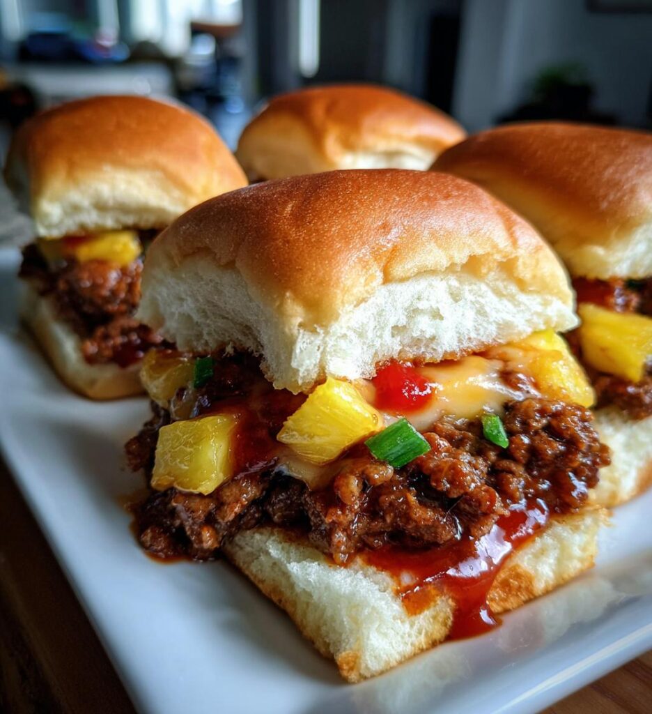 Hawaiian BBQ Beef Sliders