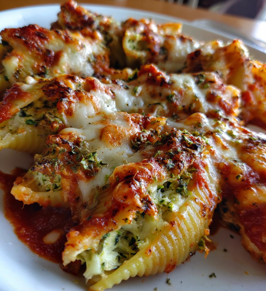 Herb Zucchini Stuffed Jumbo Shells