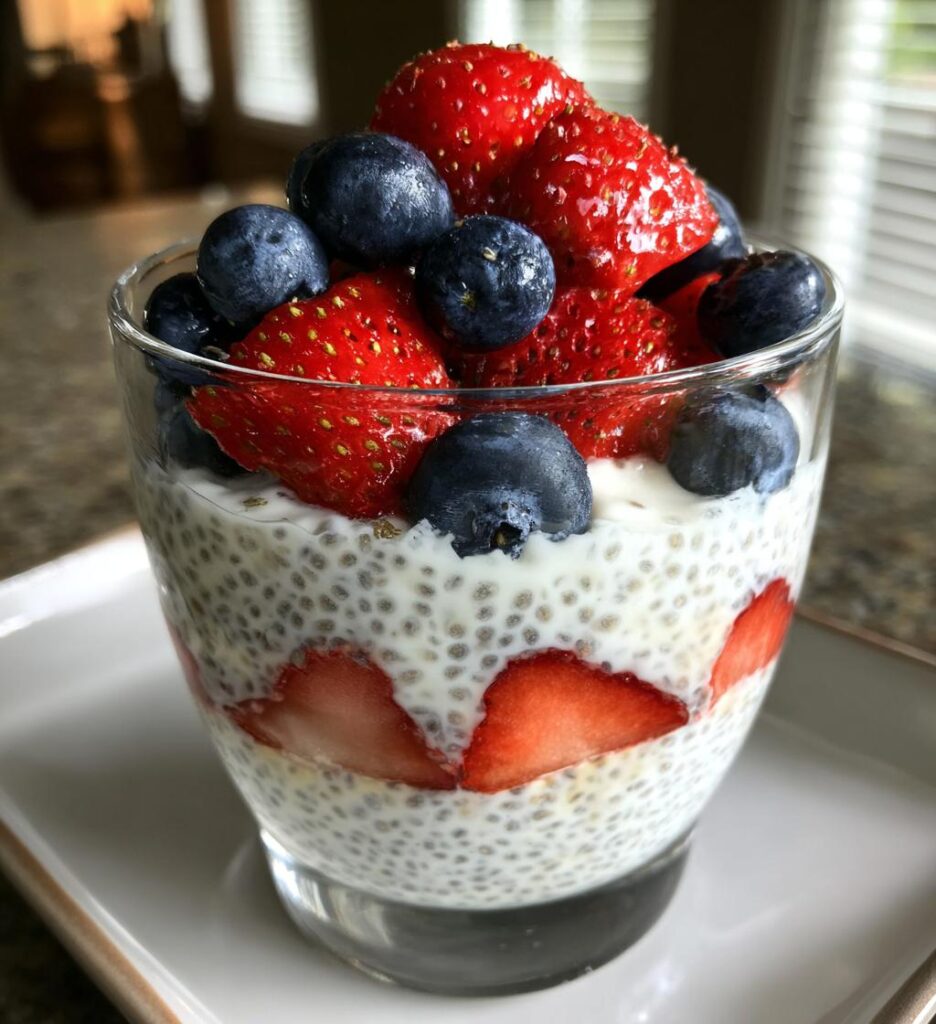 High Protein Chia Seed Pudding Greek Yogurt