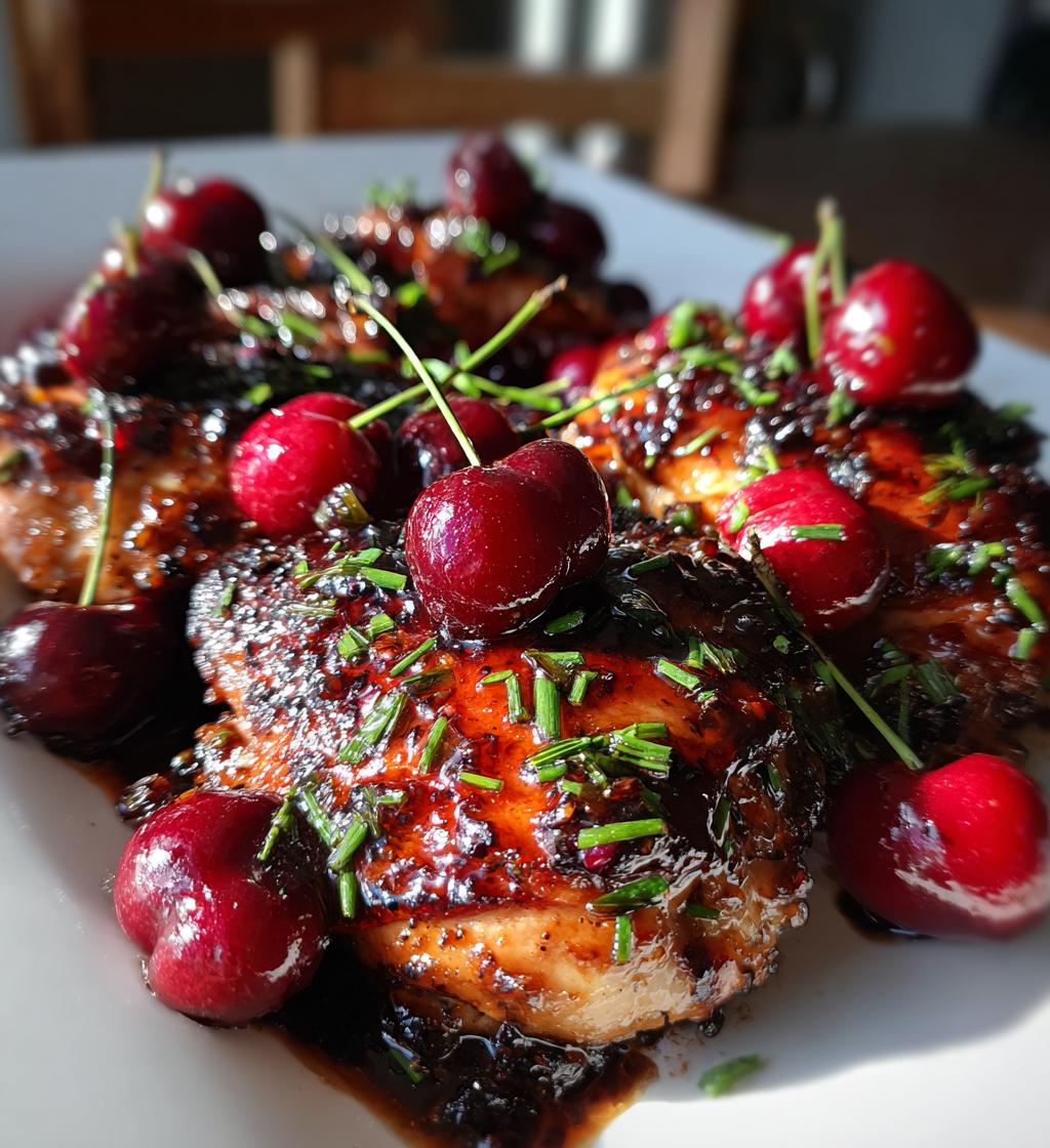 Homemade Cherry Balsamic Glazed Chicken - detail 1
