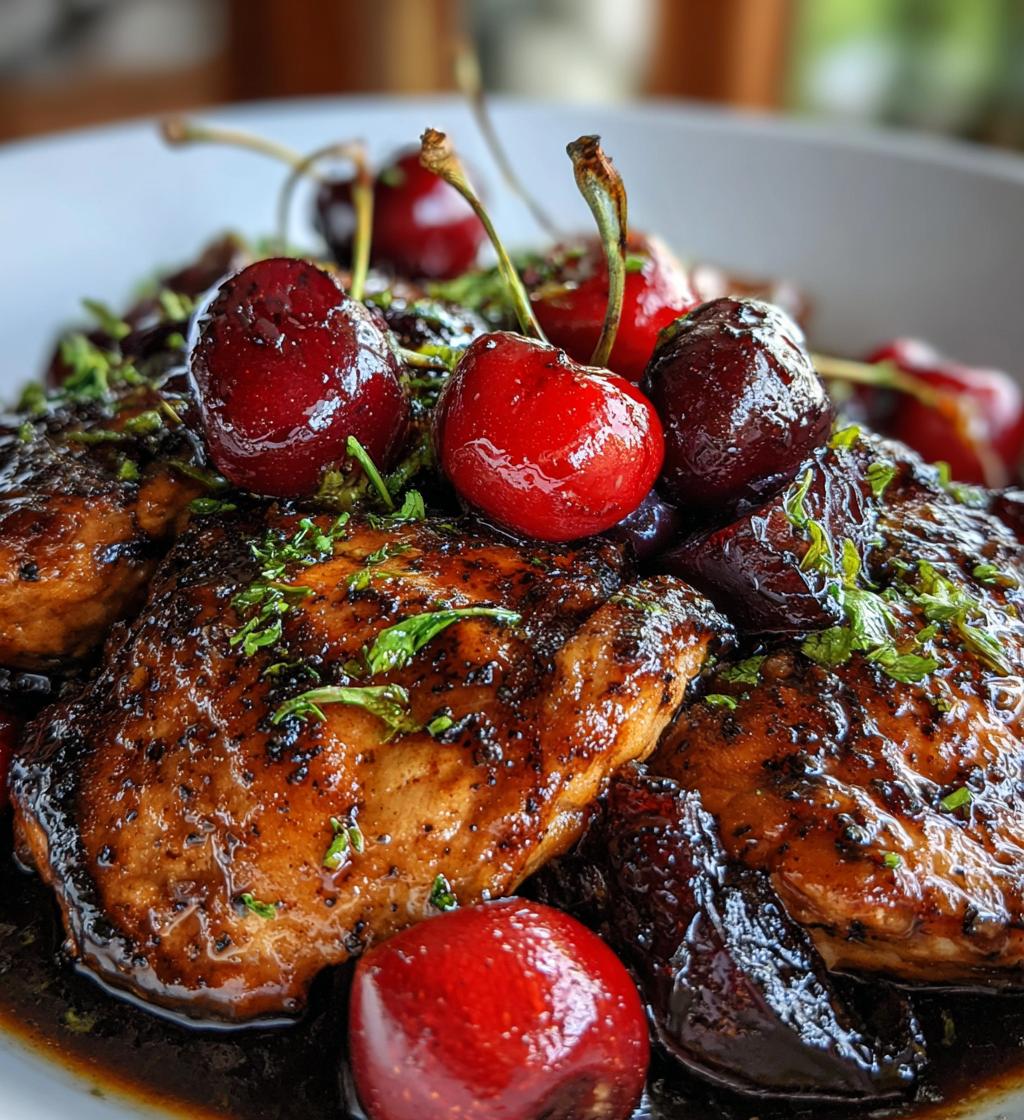 Homemade Cherry Balsamic Glazed Chicken