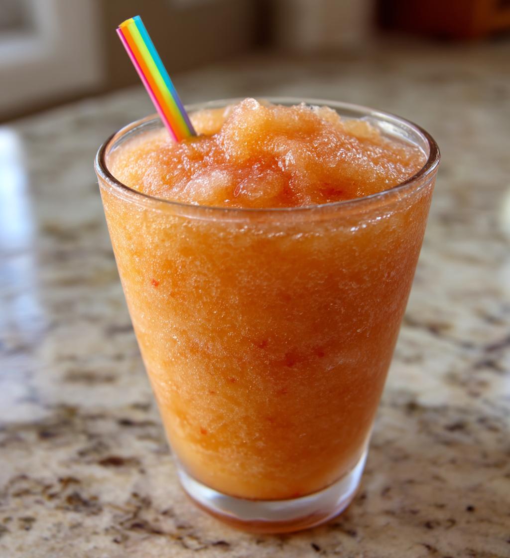 Homemade Peach Slurpee - detail 1