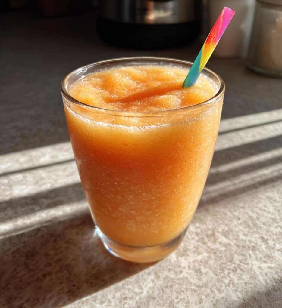 Homemade Peach Slurpee