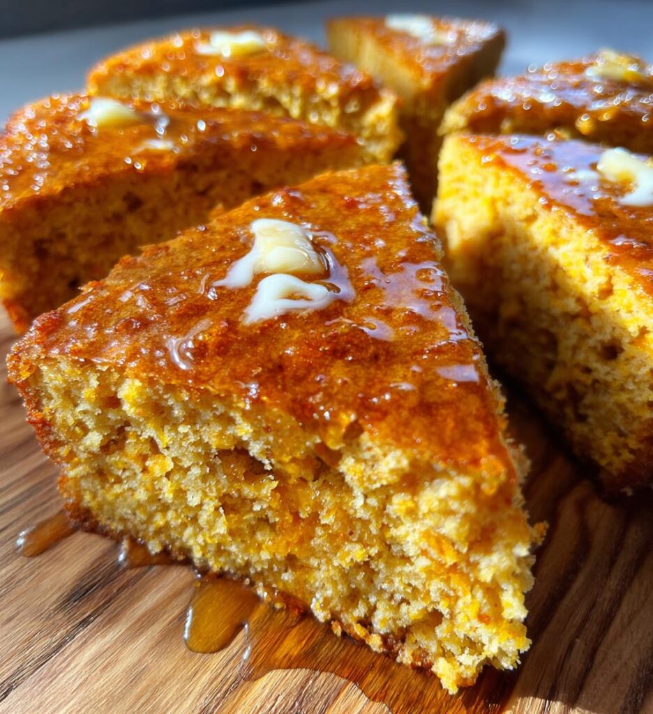 Honey Butter Sweet Potato Cornbread