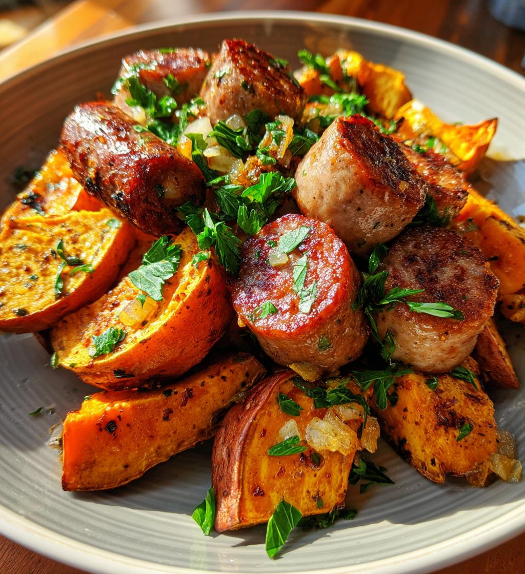 Honey Garlic Sausage Sweet Potatoes - detail 1