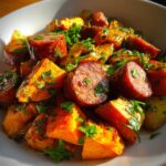 Honey Garlic Sausage Sweet Potatoes