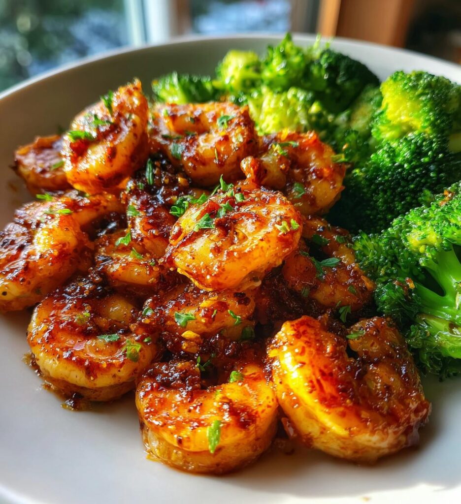 Honey Garlic Shrimp Broccoli