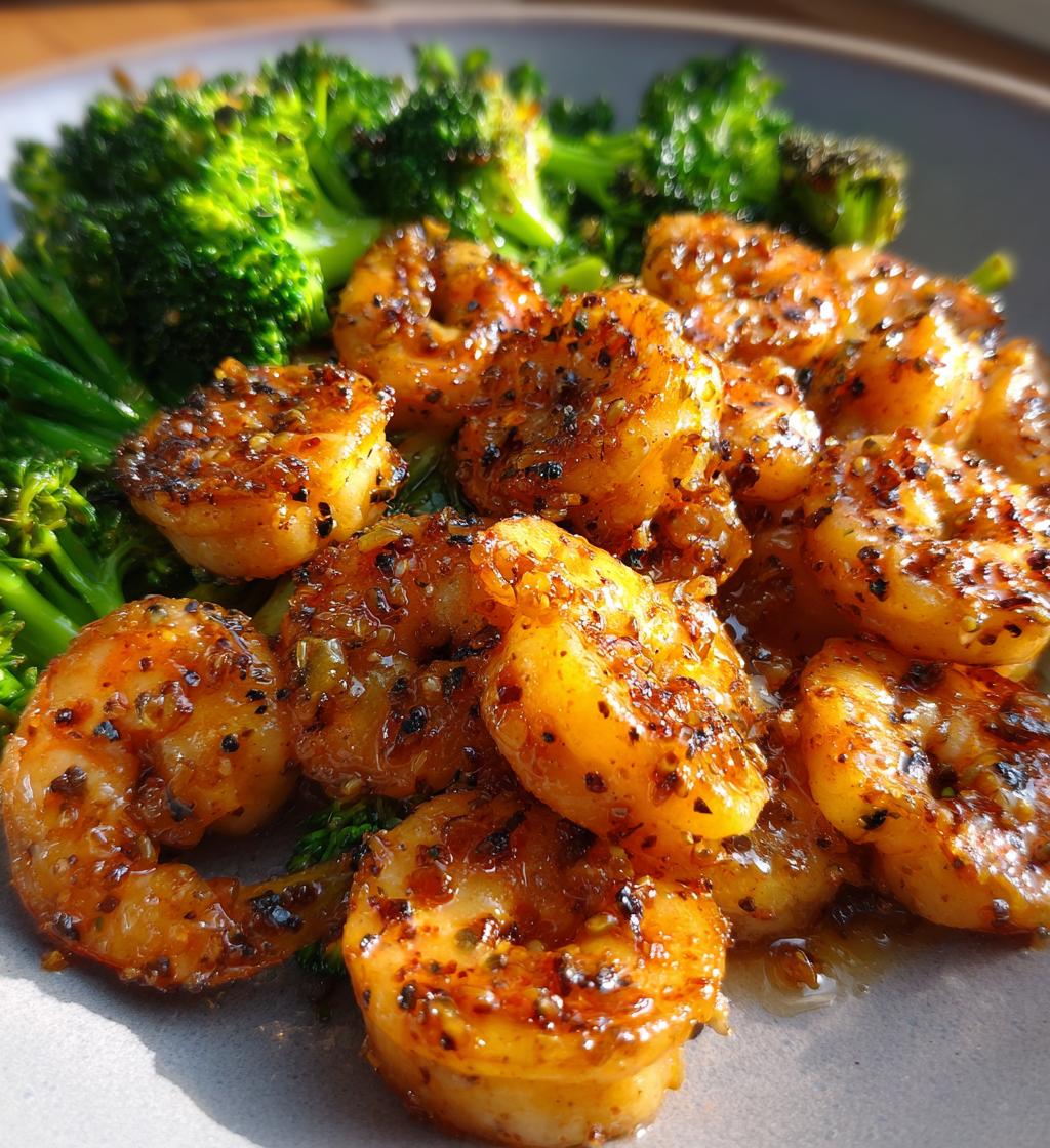 Honey Garlic Shrimp Broccoli