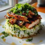 Honey Lime Chicken & Avocado Rice Stack