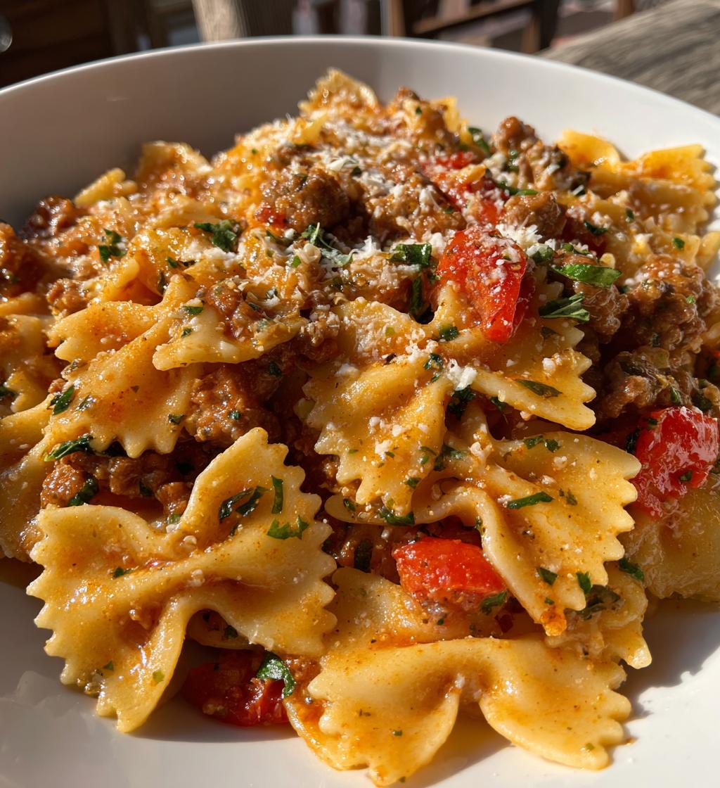 Italian Sausage Bow Tie Pasta