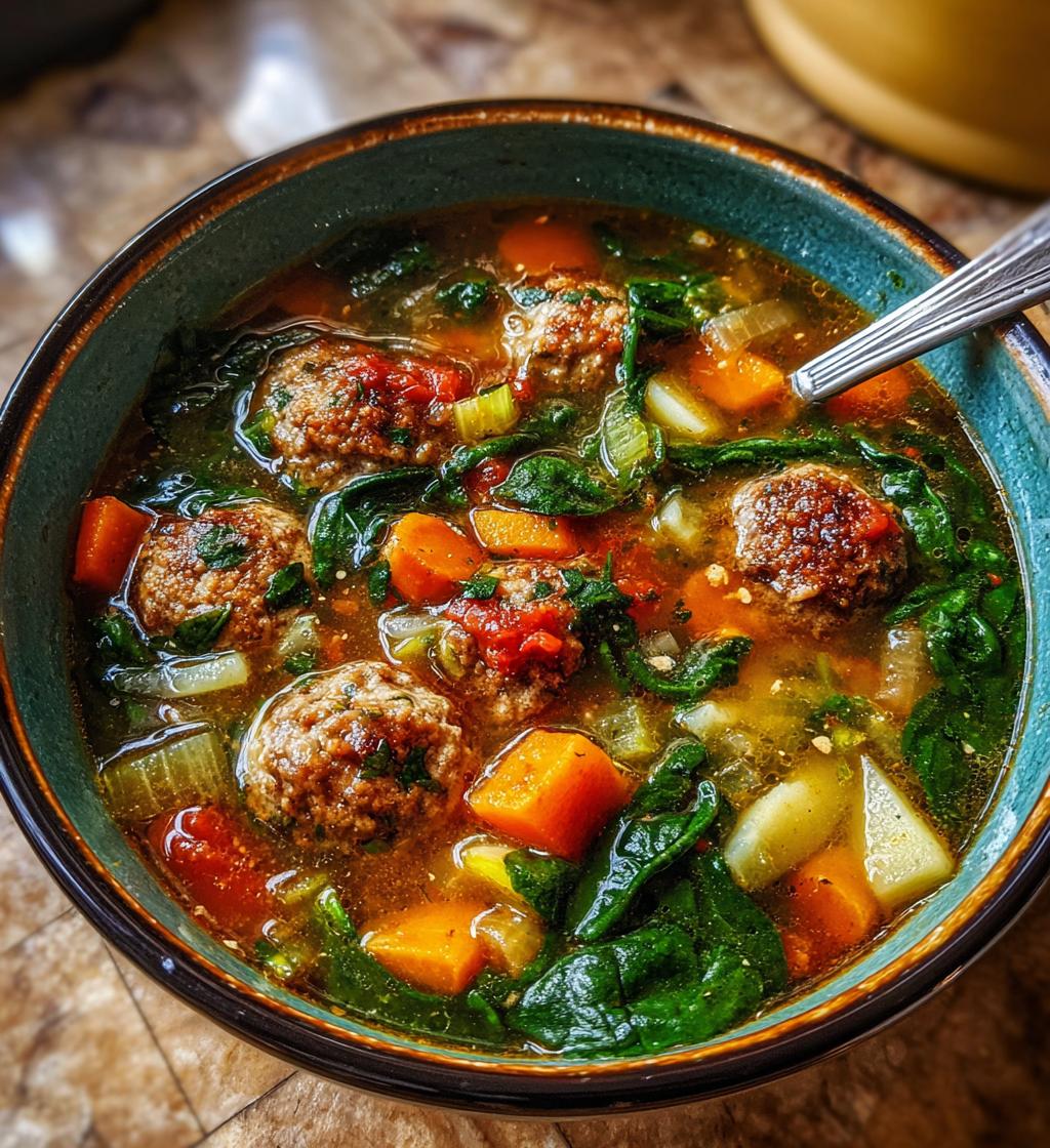 Italian Wedding Soup With Parmesan Meatballs