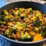 Keto Hamburger Broccoli Skillet