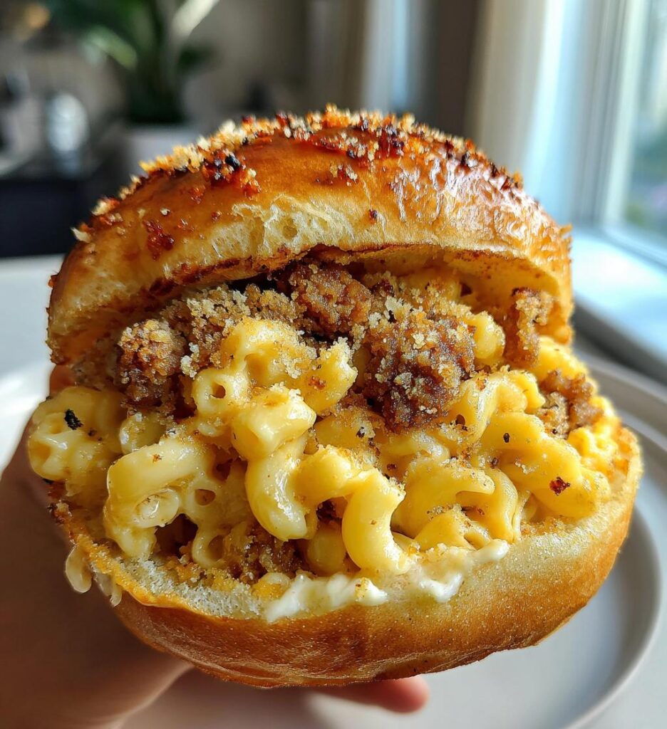 Mac Cheese Burger Rolls