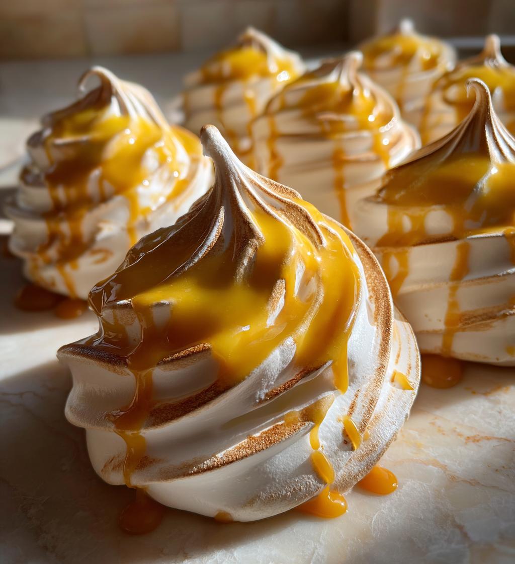 Mango Meringue Clouds With Caramel Swirl - detail 1