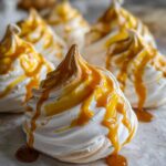Mango Meringue Clouds With Caramel Swirl