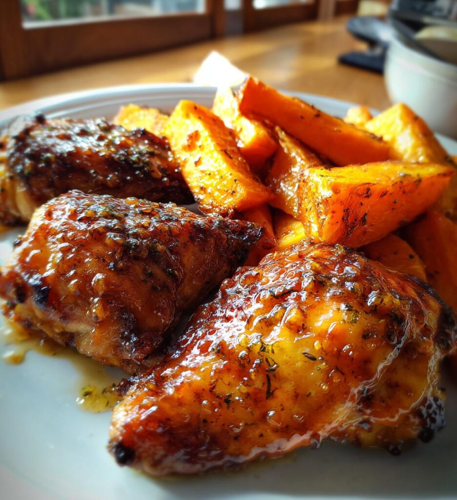 Maple-Glazed Chicken with Sweet Potatoes