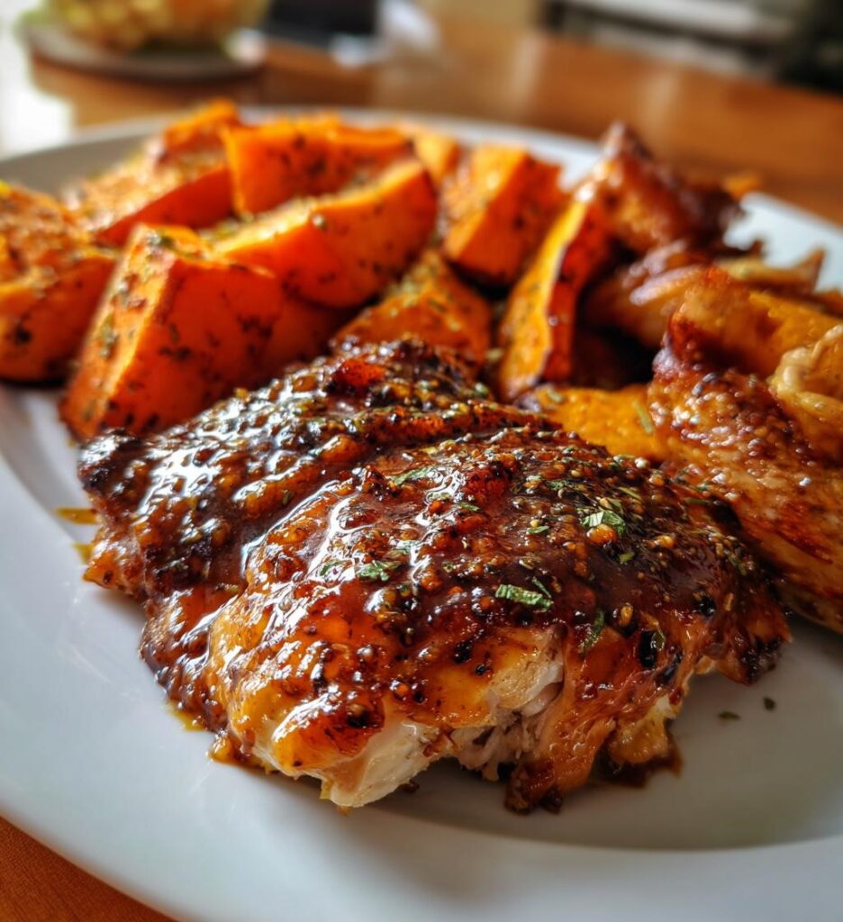Maple-Glazed Chicken with Sweet Potatoes