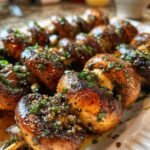 Marinated Grilled Mushroom Skewers