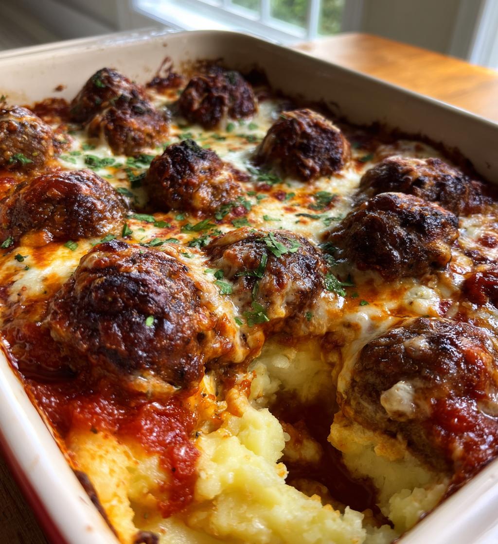 Meatball & Mashed Potato Bake - detail 1