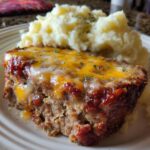 Meatloaf with Mashed Potatoes and Cheese