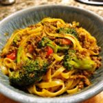 Mongolian Ground Beef Noodles