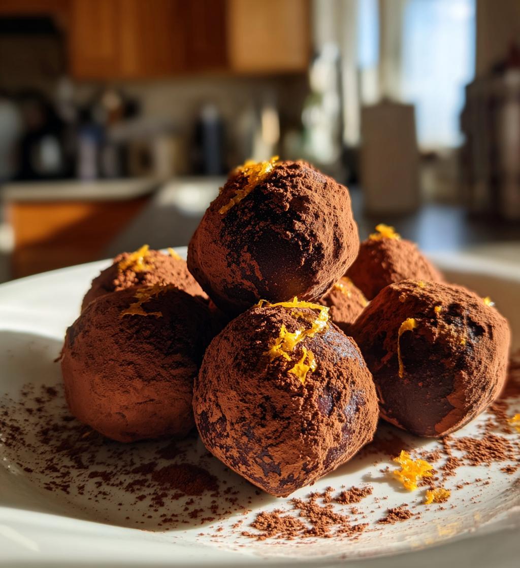 Orange Chocolate Christmas Truffles - detail 1