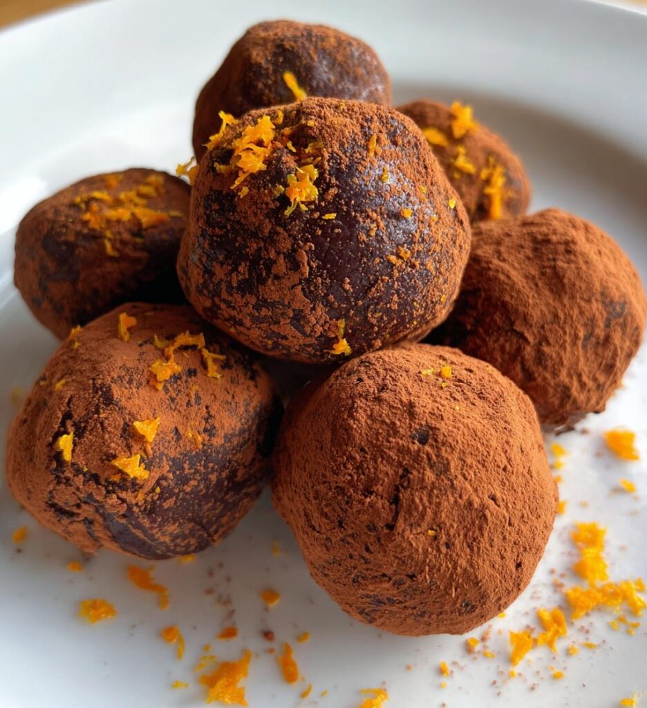Orange Chocolate Christmas Truffles