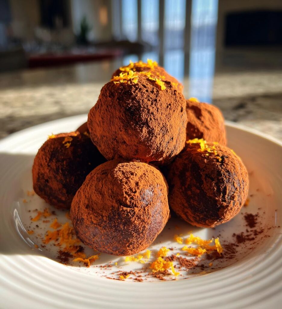 Orange Chocolate Christmas Truffles