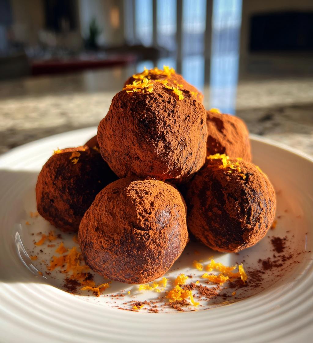 Orange Chocolate Christmas Truffles