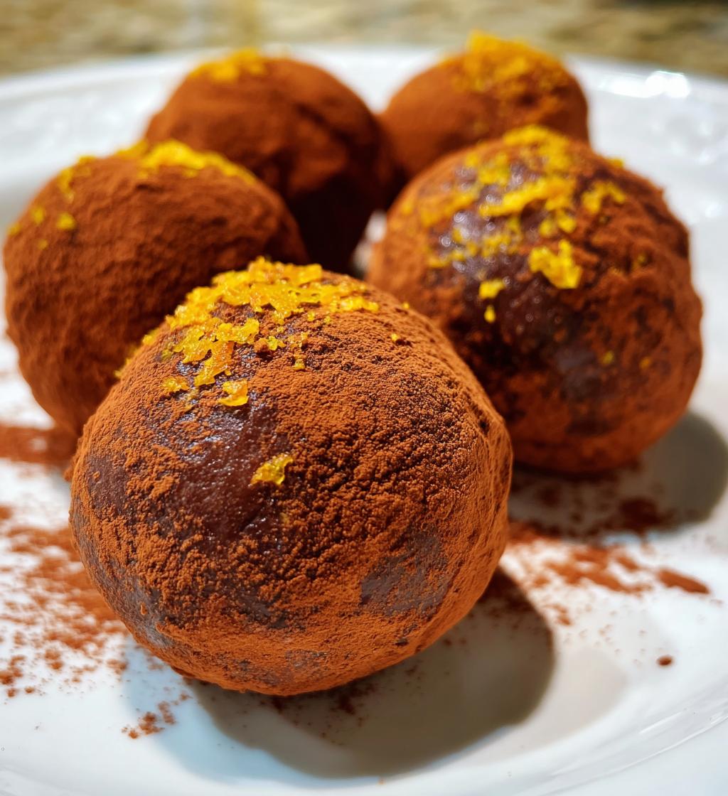Orange Chocolate Christmas Truffles