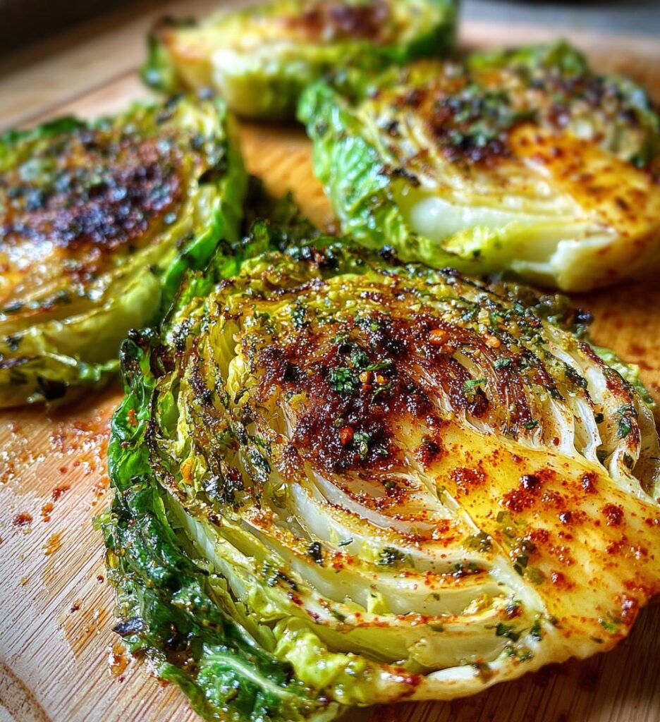 Oven Roasted Garlic Cabbage Steaks