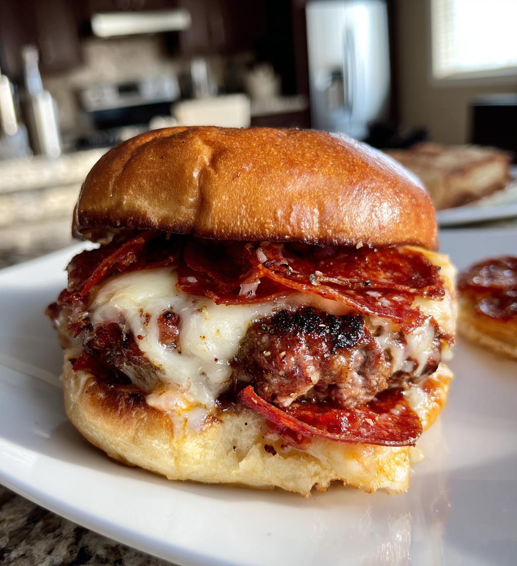 Pepperoni Burger Provolone Brioche