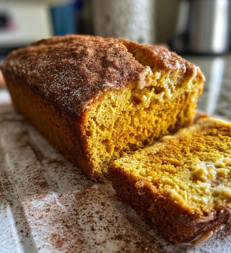 Pumpkin Bread with Vanilla Pudding