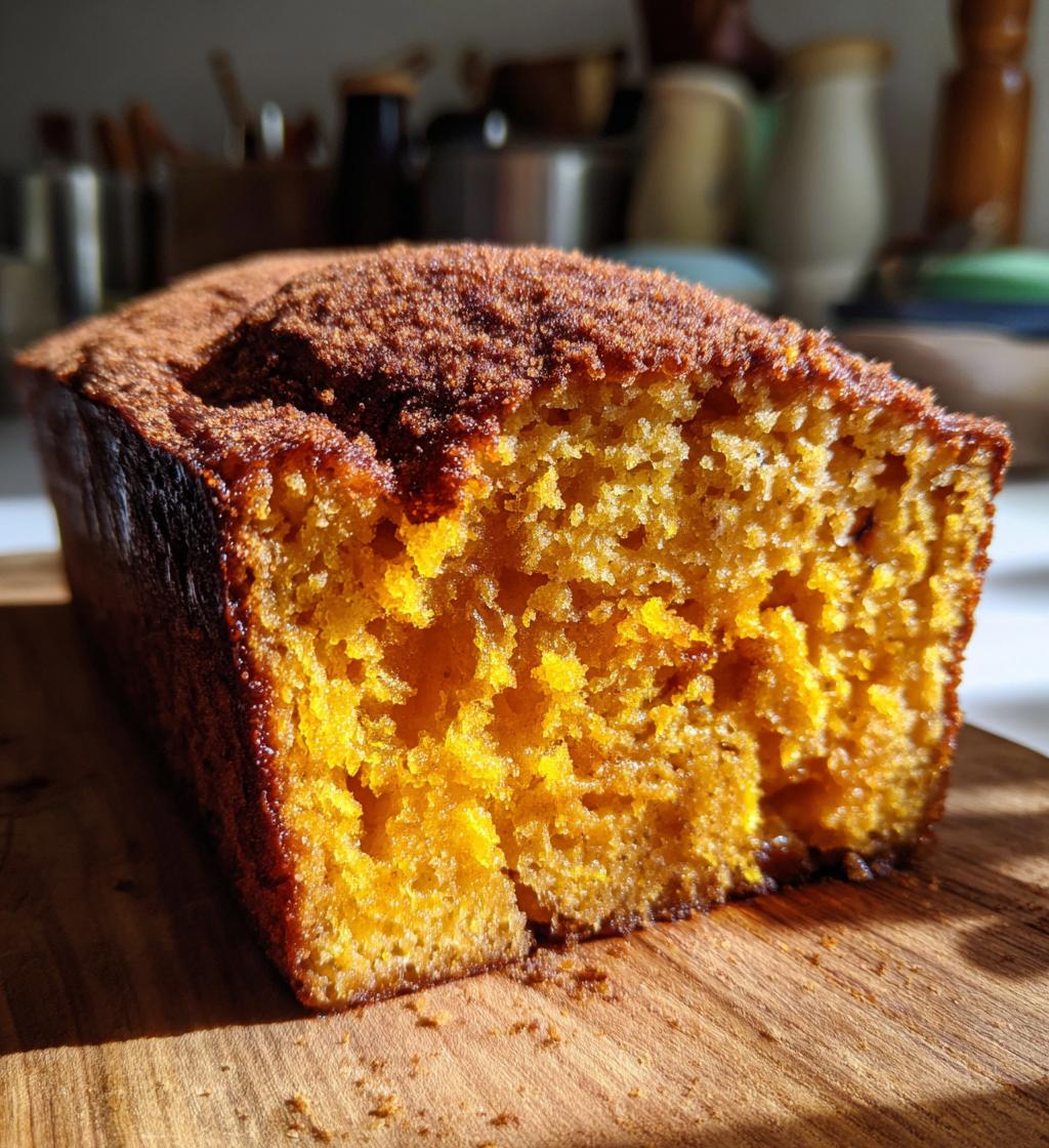Pumpkin Bread with Vanilla Pudding