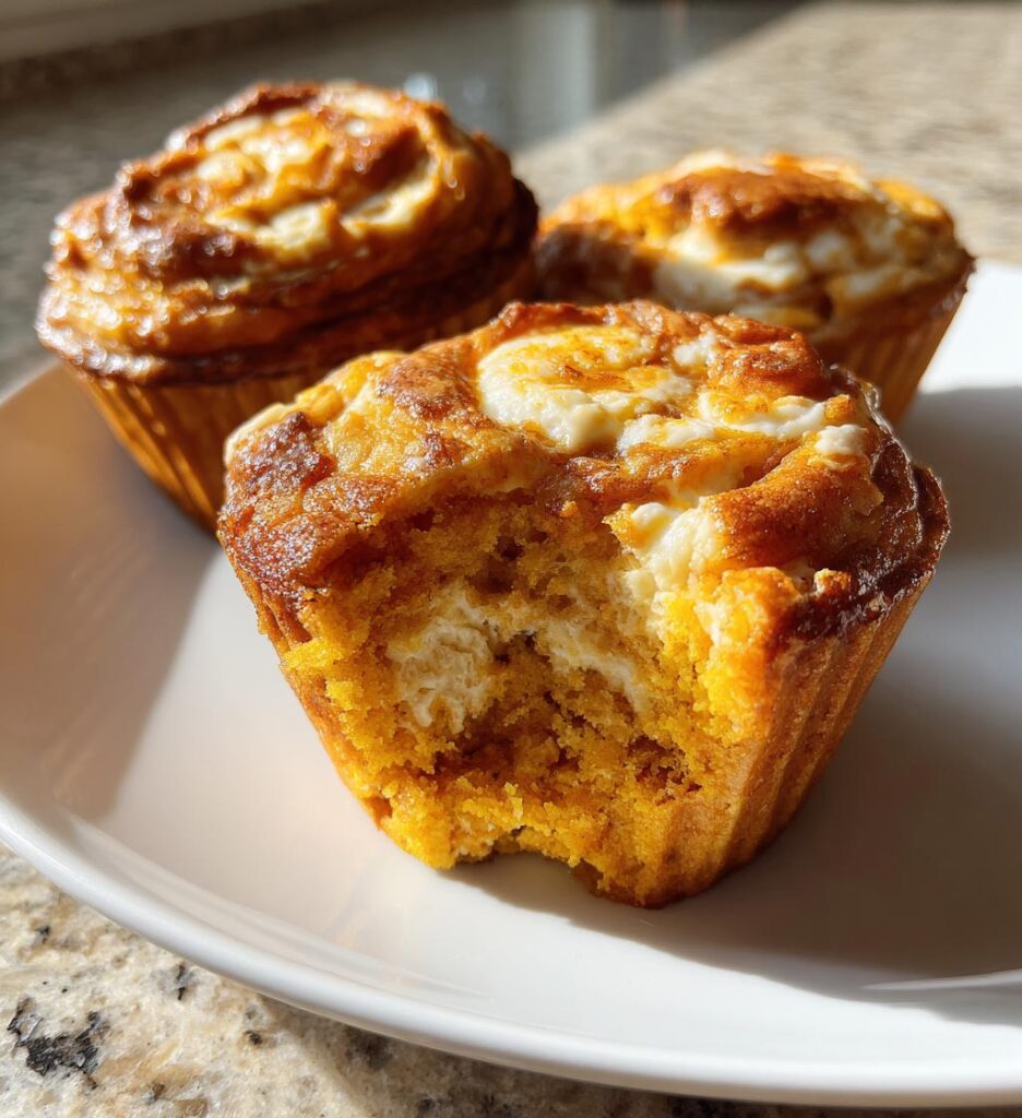 Pumpkin Cream Cheese Swirl Muffins