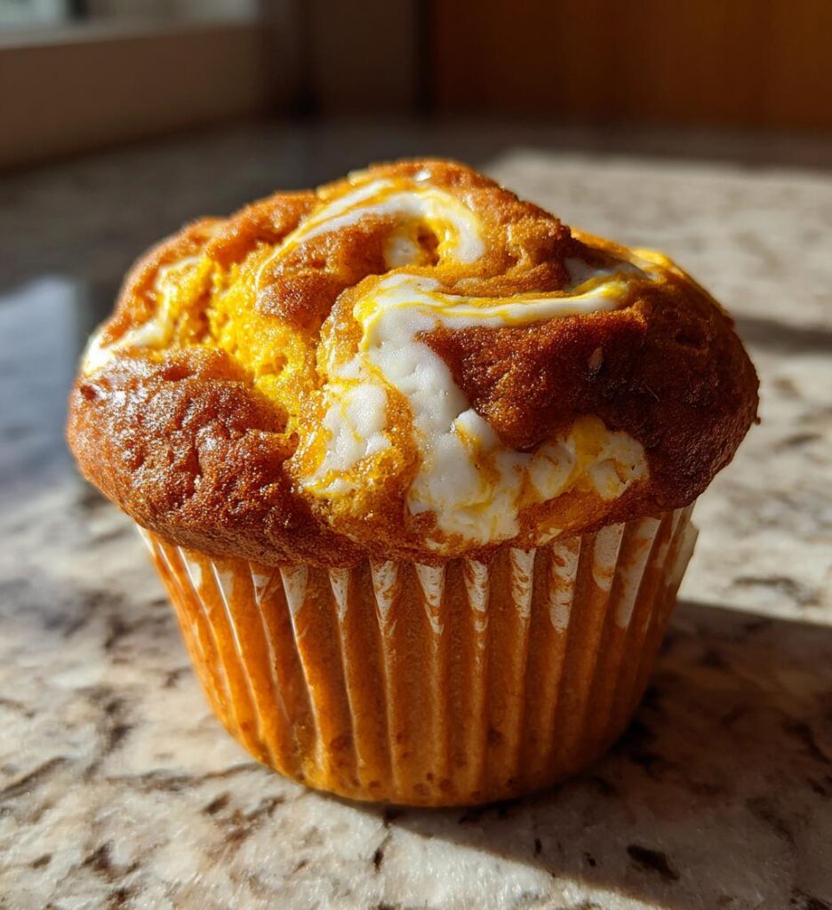 Pumpkin Cream Cheese Swirl Muffins