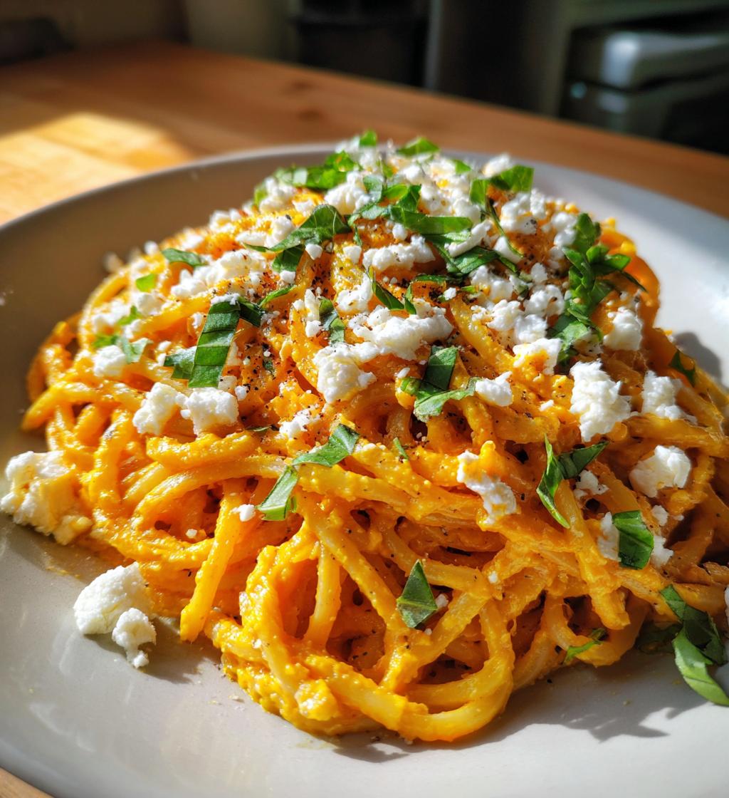 Pumpkin Pasta with Feta