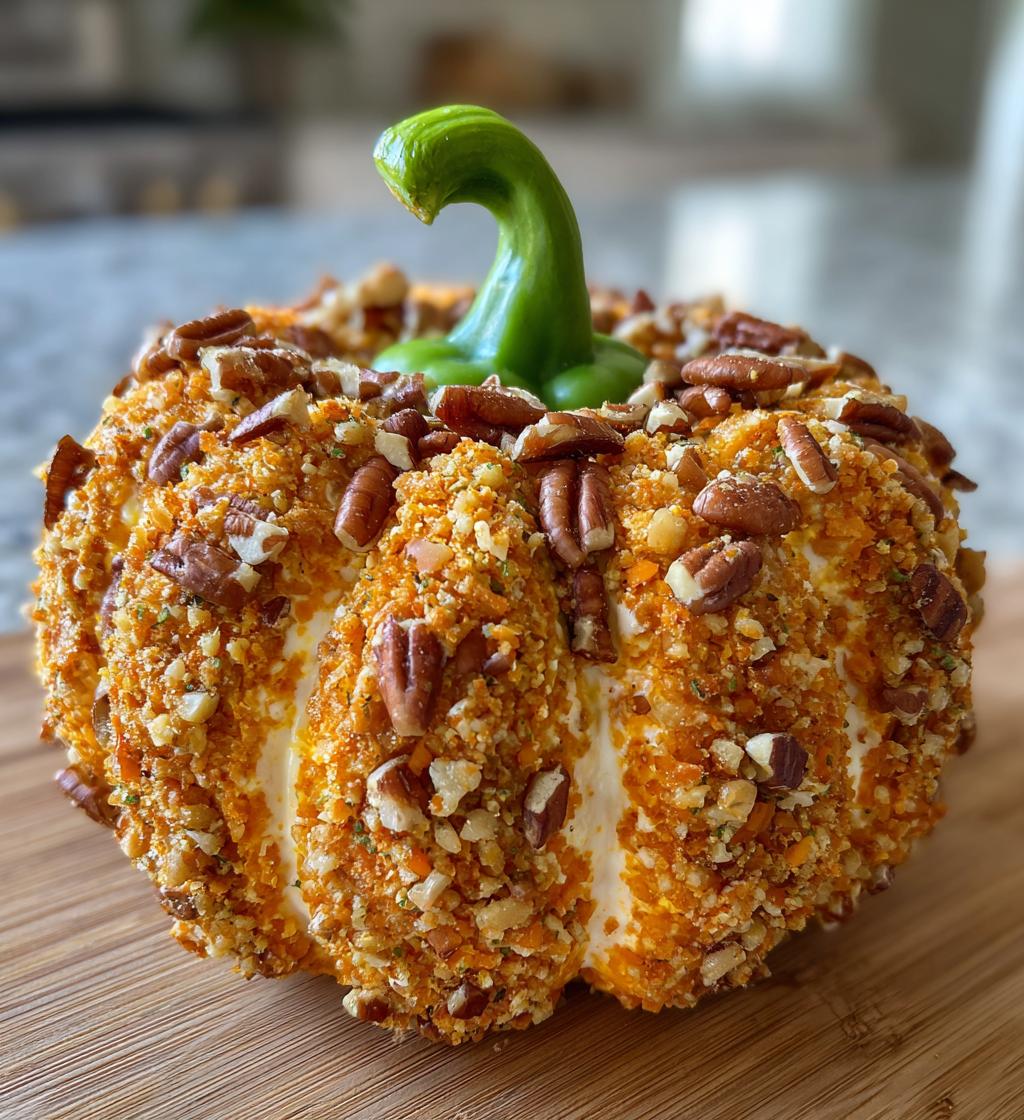 Pumpkin Shaped Cheese Ball - detail 1