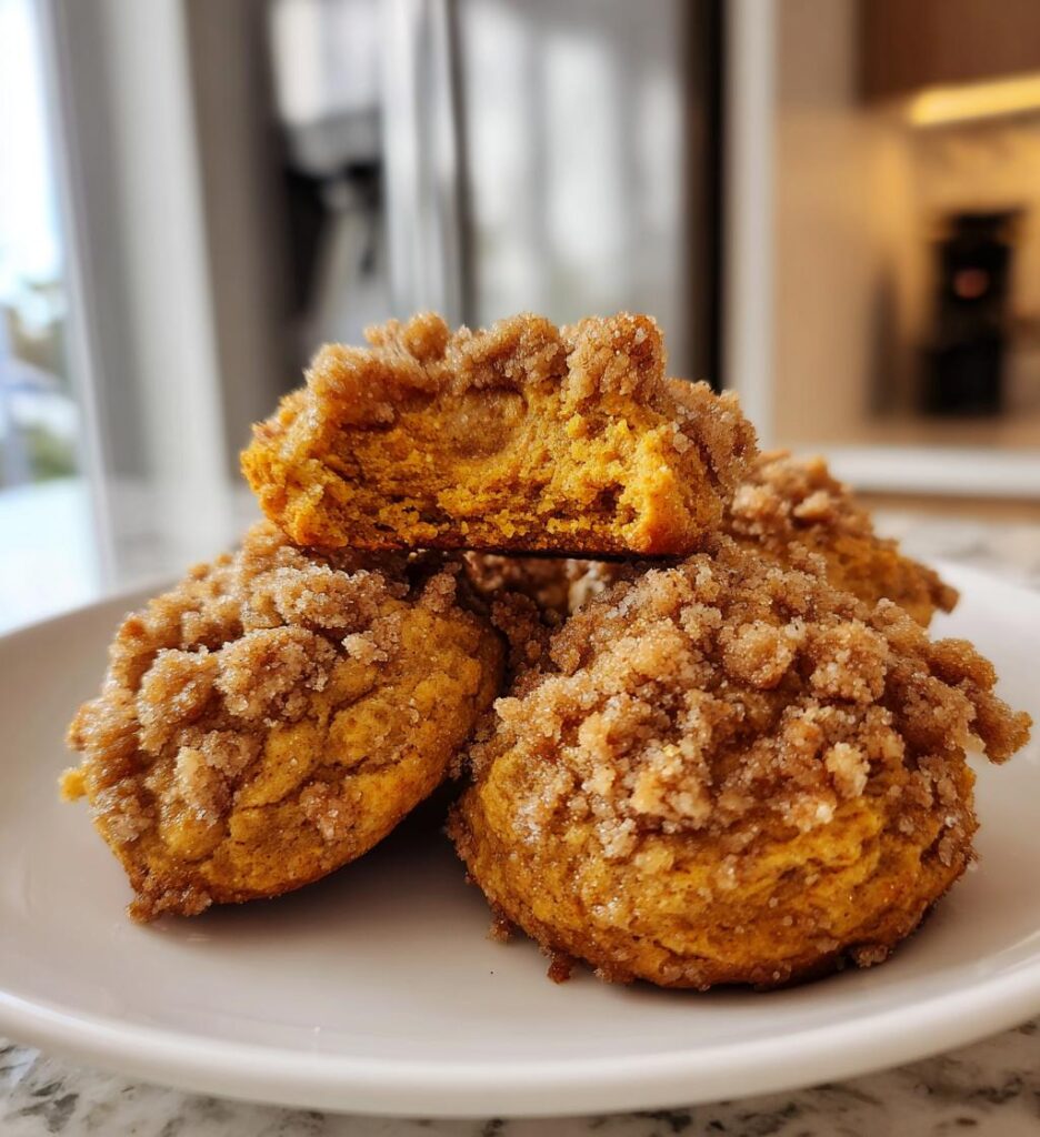 Pumpkin Streusel Crumble Cookies