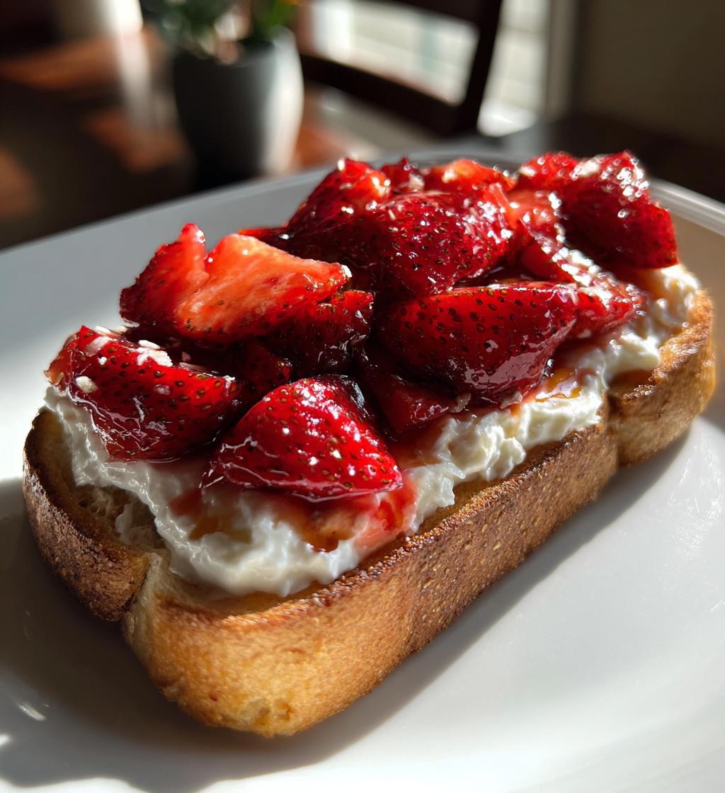 Roasted Strawberry Whipped Ricotta Toast - detail 1
