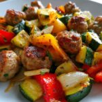 Roasted Veggie Chicken Sausage Sheet Pan