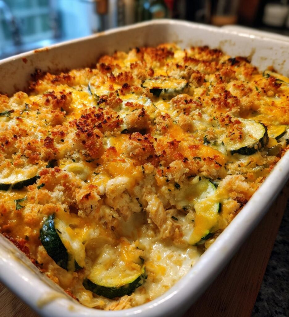 Rotisserie Chicken Zucchini Casserole